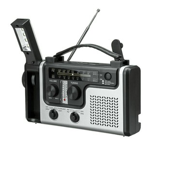 手搖發電收音機老人全波段太陽能充電手電筒戶外應急可充電便攜式【宜家良品百貨】