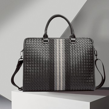 【A classic】新款手提拼接編織公事商務包(商務包)