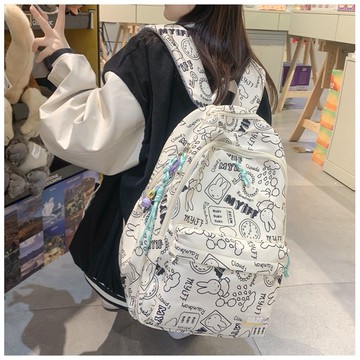 𝑳𝒖𝒄𝒌𝒚 𝒑𝒂𝒄𝒌✨時尚簡約背包女高級感潮流大容量書包高顔值韓係雙肩包