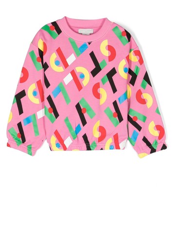 Stella McCartney Kids - graphic-print long-sleeve sweatshirt - kids - Sustainable Cotton - 14 - Pink