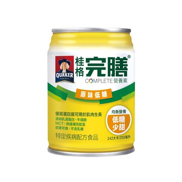 【一箱送2罐】桂格 完膳營養素-原味低糖少甜 (250ml/24罐/箱)【杏一】