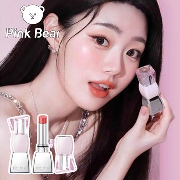 [快速出貨]【PINK BEAR 皮可熊】蝴蝶結水精華口紅 持妝顯色不拔乾
