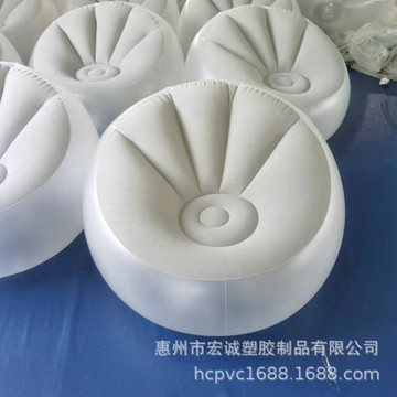 充氣沙發 單人懶人沙發 家用發光充氣沙發PVC發光椅 LED植絨沙發