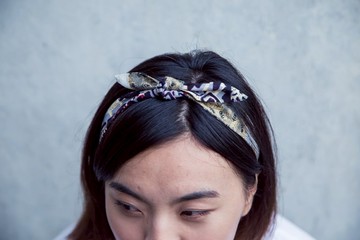 野獸派 / 黑 灰 米 / 無鐵絲 多用途 髮帶 領巾