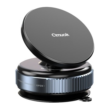 amuok 艾默克 真空手轉磁吸手機支架 手動版 AKHOP02-GA  1個  錆色