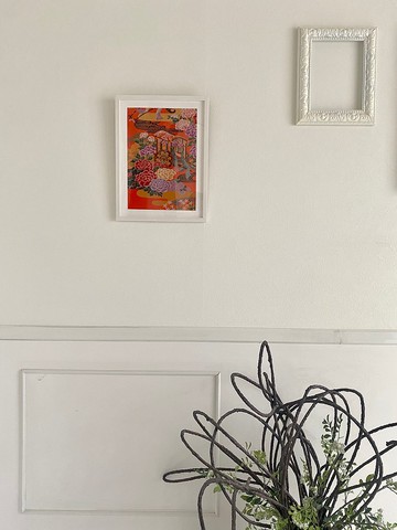 藝術面板復古刺繡和服日本現代日式室內裝飾禮物起重機婚禮慶典喬遷長壽慶典幸運符框架室內裝飾 80