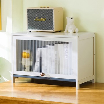 HappyLife 簡約白長虹楠竹櫃一層 60×32×40cm Y10643