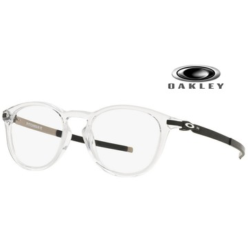 OAKLEY PITCHMAN R A 亞洲版 時尚圓框光學眼鏡 薄鋼鏡臂 OX8105F 03 透明框面 公司貨
