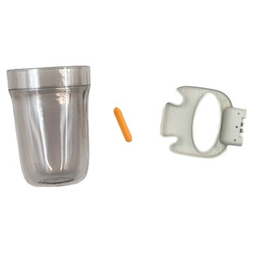 日本SP SAUCE 黏貼式三合一牙刷架 附漱口杯 寬7.4x深8.3x高15公分  1組  灰色