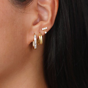 高級感純銀耳環ins設計感2025新款雙層設計方形耳扣耳飾女