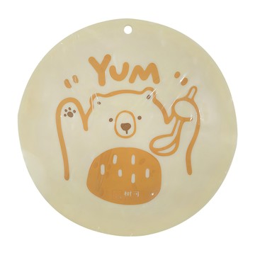 SHUEHO 樹可 熊熊矽膠隔熱墊 食品級矽膠 Ø15x0.2cm  奶白  1個