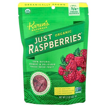 Karen's Naturals, 有機純覆盆子，1.5 盎司（42 克）