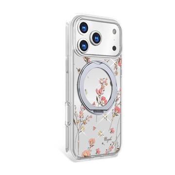 apbs 17/16/15/14/13 軍規360旋轉磁吸立架鑽殼-小清新-月見花