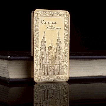 西班牙圣地亞哥大教堂紀念塊文化建筑創意擺件裝飾家居輕奢小禮物