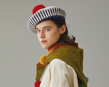 【飛碟】童話系列 羊絨/針織/條紋/撞色貝雷帽