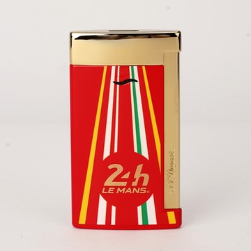 S.T.Dupont 都彭 Slim 7 利曼24小時耐力賽 聯名款 臻薄防風打火機 1212購物節 送禮推薦-紅白綠條紋/金殼 027790
