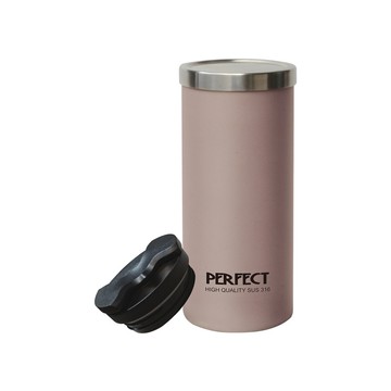 PERFECT 理想牌 極緻316不鏽鋼真空雙蓋咖啡杯直飲杯 玫瑰金580cc-Leidea樂德兒