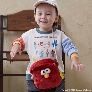 petit main 品牌旗艦店 【SESAME STREET芝麻街】臉型小包 【日本直接出貨】