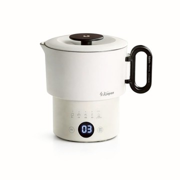 全電壓多功能旅行料理鍋/萬用鍋/電火鍋/快煮鍋/美食鍋1000ml(自動電壓轉換 ELSK-1000) 白色