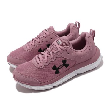 Under Armour 慢跑鞋 Charged Assert 10 女鞋 粉 白 緩震 回彈 運動鞋 路跑 UA 3026179600