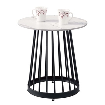 文創集 札格1.7尺岩板小茶几/小邊几-50x50x51cm免組