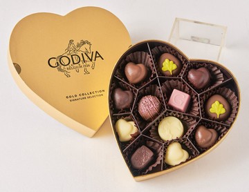 【GODIVA】金裝心型巧克力禮盒12顆裝(DM商品)