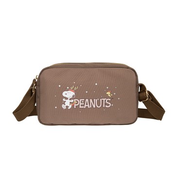 SNOOPY 側背包 SP00B03BN  可可棕色  1個  21x7x13 公分