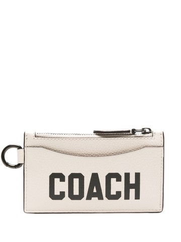 Coach - Graphic leather cardholder - men - Calf Leather - One Size - Neutrals