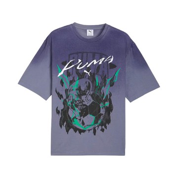 上衣 PUMATECH-X 歐規 寬鬆 紫藍 水洗 短袖 短T 634422-65