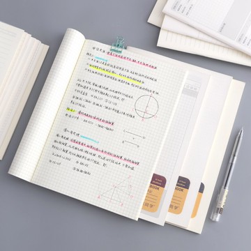 小槑同學 康奈爾筆記本子簡約大學生課堂格子本網格本初中生錯題本b5英語加厚ins風方格本考研筆記高中生文具