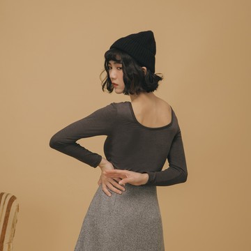 MIT保暖升溫前後U領發熱衣 五色售 S/M/L