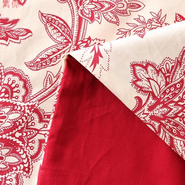 結婚60支貢緞長絨棉四件套 活性印花全棉床上用品被套