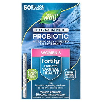 Nature's Way, Fortify 女性益生菌 + 益生元，特強型，500 億，30 粒緩釋素食膠囊