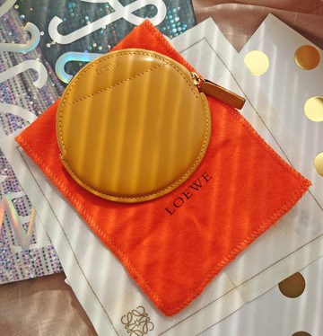 中古孤品 Loewe 圓餅乾小收納包 錢包零錢夾 零錢包散銀包 散紙包