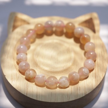 櫻花瑪瑙手鍊 7mm 粉櫻花 日系 手串 天然原礦Blossom Agate
