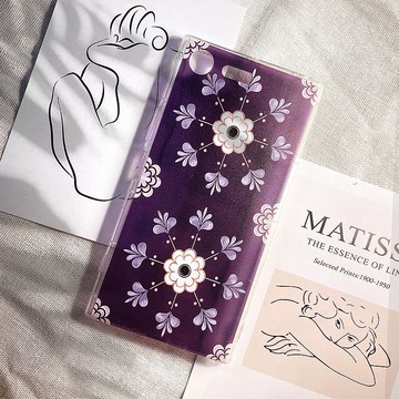 優雅灰紫 花磚系列 支援各品牌手機殼CSAL22