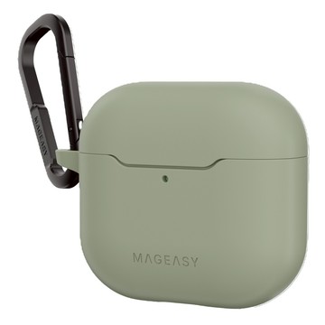 MAGEASY Skin 耳機保護殼 沙漠綠 輕巧便攜  1個  Airpods 4