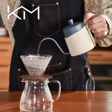 手沖壺不銹鋼350ml手沖壺細長嘴滴漏掛耳泡茶壺帶蓋咖啡壺手沖壺