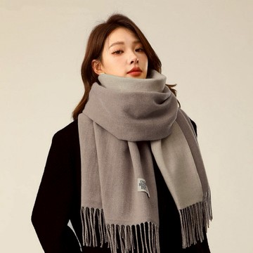 🎁新年快樂🎁快速出貨【OCTOBER 16Th】韓版雙面仿羊絨保暖圍巾披肩 #Y0163 披肩 圍巾 禮物 聖誕禮物 交換禮物 生日禮物 閨蜜禮物