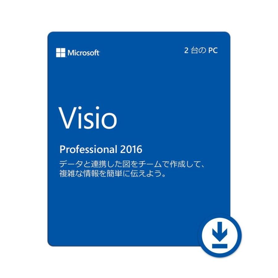 Microsoft Visio 2016 Professional日本語 (PC2台)安心安全