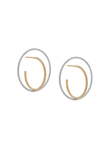 Charlotte Chesnais - Saturn medium earrings - women - Sterling Silver - One Size - Metallic