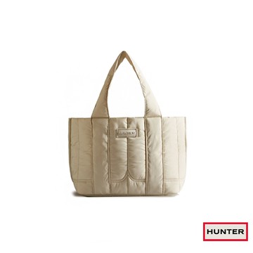 HUNTER - 橡膠感尼龍空氣迷你托特包-白色