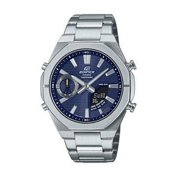 CASIO 卡西歐 EDIFICE 藍牙 纖薄輕巧 藍寶石水晶玻璃 紳士藍 八角錶圈 賽車運動 ECB-S10D-2A_46mm