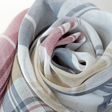 Linen 手工編織亞麻圍巾【彩風07】