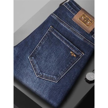 外貿大牌尾單清倉品牌折扣店剪標修身小腳高端款輕奢牛仔褲男裝秋