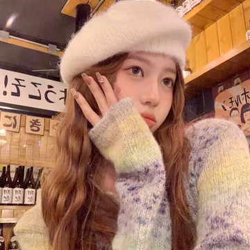 佰分佰/帽子女/貝雷帽/秋冬穿搭/ins新款秋冬季高顏值韓版顯臉小女可愛小頭圍貝雷帽時尚高檔/毛帽/針織帽