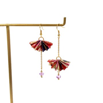 【SGS檢驗合格】日系摺紙系列耳環-扇子款 (限定色)