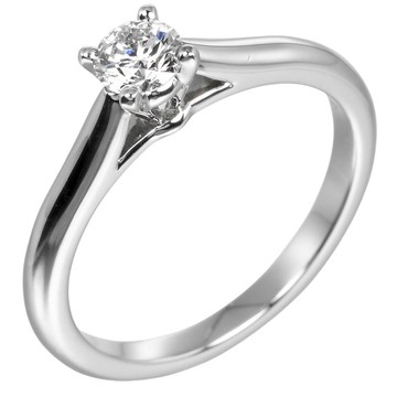 【日本直送】卡地亞 CARTIER 1895 Solitaire 7號 戒指 0.23ct VS1/F/3EX Pt950鉑金 鑽石【二手】