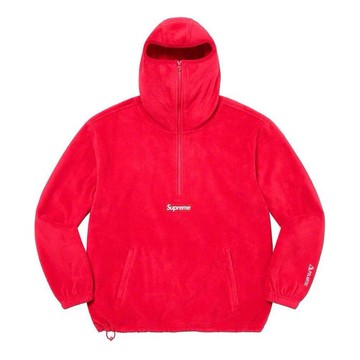 Supreme x Polartec Facemask Half Zip Pullover 'Red White'