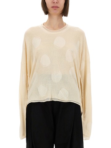 uma wang shirt with polka dot pattern